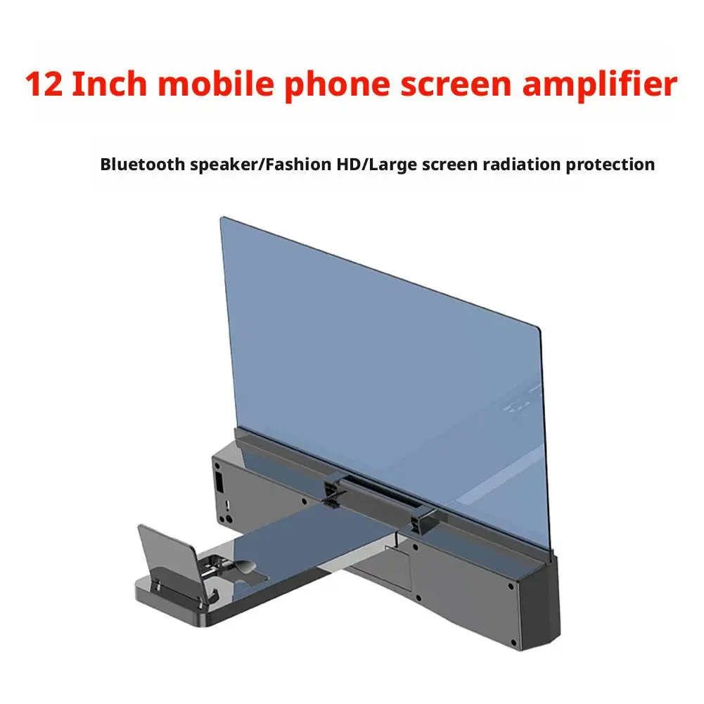Magnifying Stand Universal Phone Screen Magnifier Bluetooth Stereo Speaker HD Video Amplifier Stand for Android & IOS Smartphone thumbnail 4