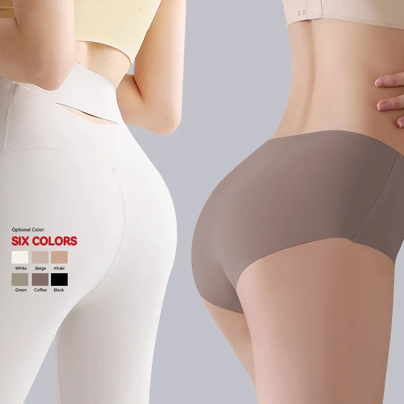 Falllsweet 4Pcs Women Seamless Silk Panties Soft Thin Female Underwear Sexy Mid-Rise Briefs Ice Silk Underpants Lingerie M-2XL thumbnail 2