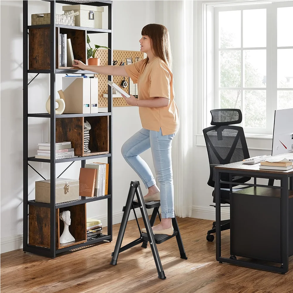 2 Steps Folding Step Ladder Non-slip Household Folding Ladders Stool 330lbs Load-bearing Multifunction Step Ladder High Chair thumbnail 3