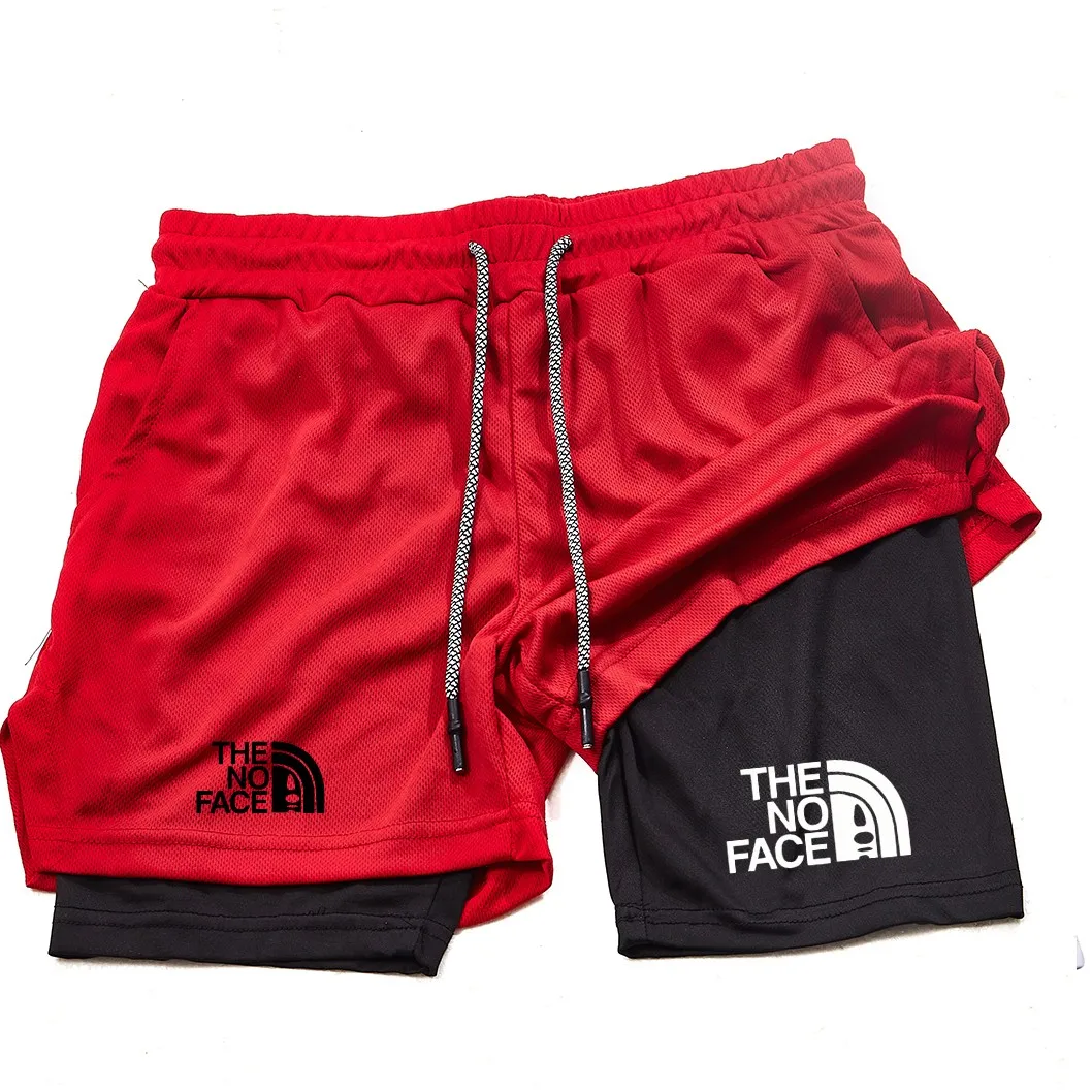 2026 New Printed 2-in-1 Men's Sports Shorts with Phone Pocket, Quick Drying Shorts for Summer Gym Exercise, Running Shorts thumbnail 4