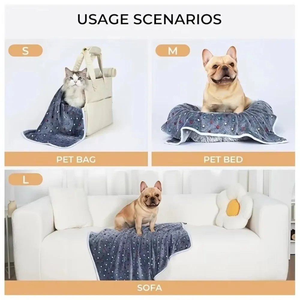 Ultra-Soft Pet Bed Blanket Cute Dot Pattern Cozy Warm Pet Pad Machine Washable Breathable Insulated Pet Blanket thumbnail 2