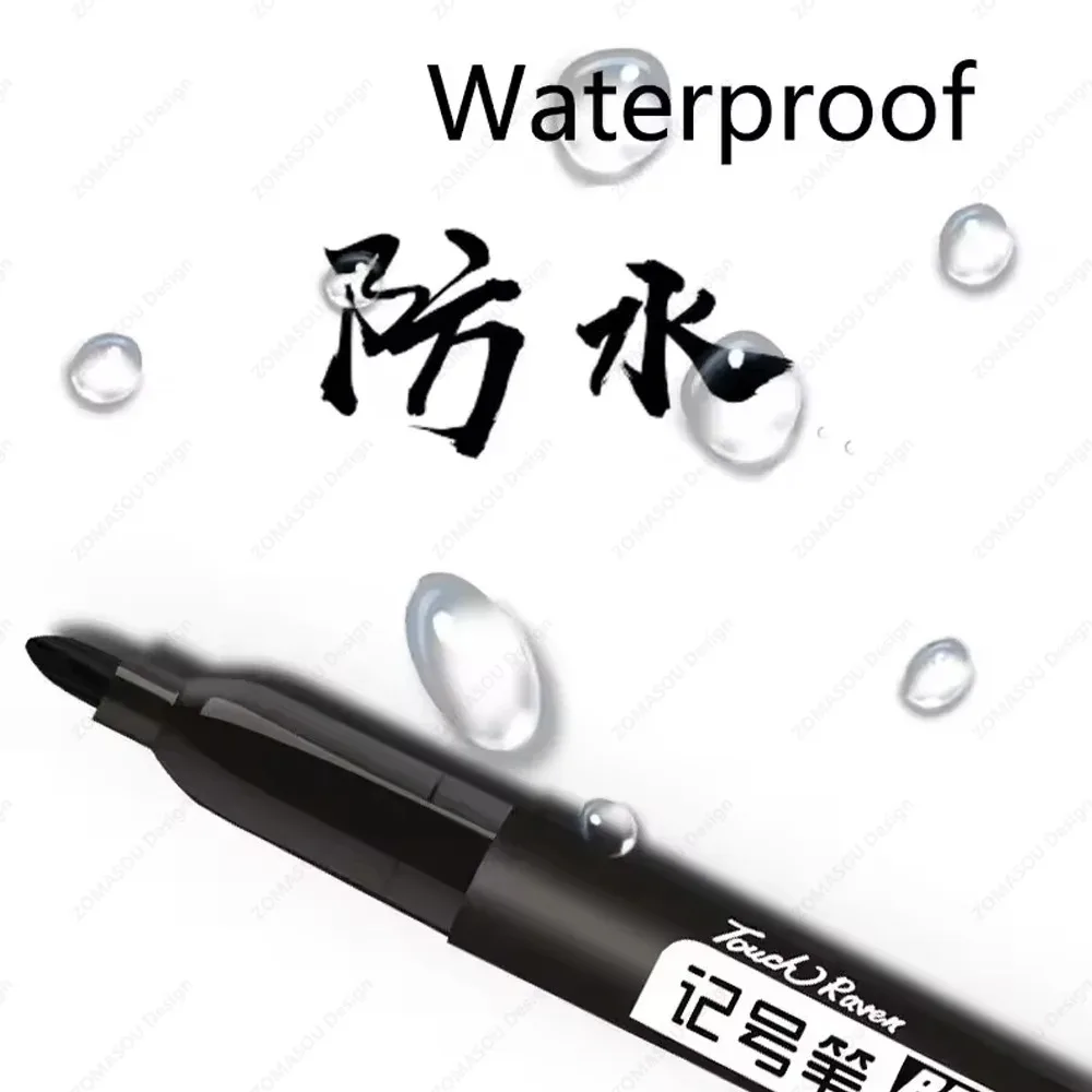 1-50Pcs Waterproof Oil-based Marker Pen Quick Dry Black Blue Red Ink Permanent for Metal Glass Stationery Art School Supply thumbnail 3