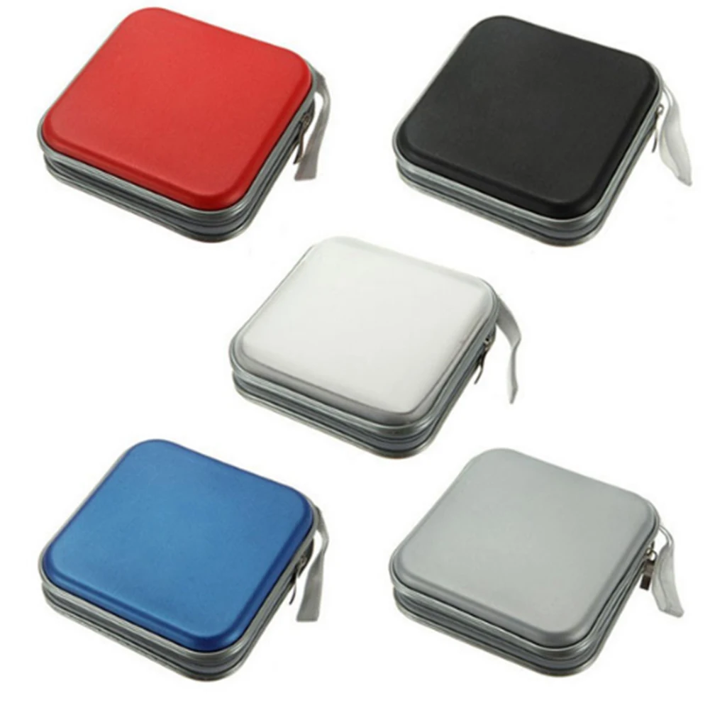 40 Capacity Compression CD Package Portable Zipper DVD CD Holder Organizer Case CD DVD Storage Sleeve Wallet Album Carrying Case thumbnail 2