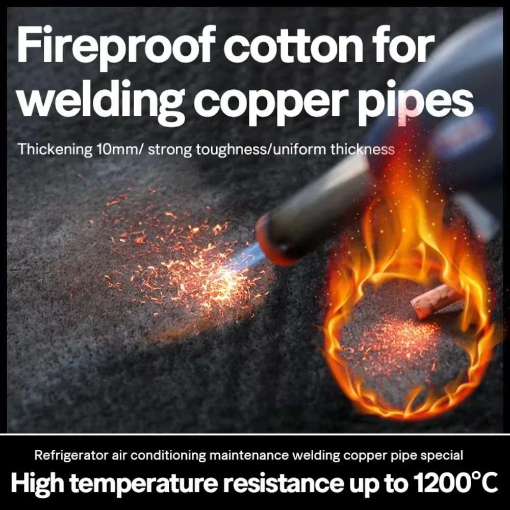 Black Carbon Fiber Felt Felt Flame-retardant Welding Protective Blanket Fireproof High-temperature Resistant Torch Shield Mat thumbnail 4