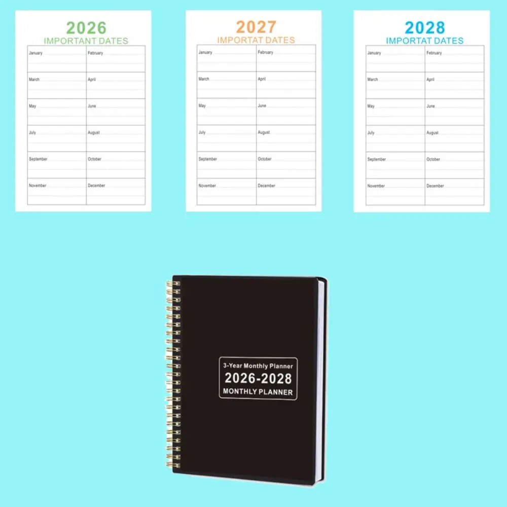 A4/A5 3 Years Monthly Planner 2026-2028 Yearly Goals Calendar Book Smooth Writing Annual Summary Agenda Calendar Academic Year thumbnail 5