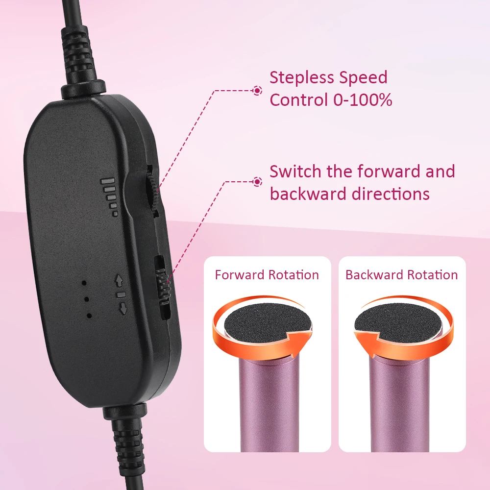 USB Electric Foot Callus Remover Foot Care Tool Leg Heels Remove Dead Skin Pedicure Tool Set With Replacement Sandpaper thumbnail 3