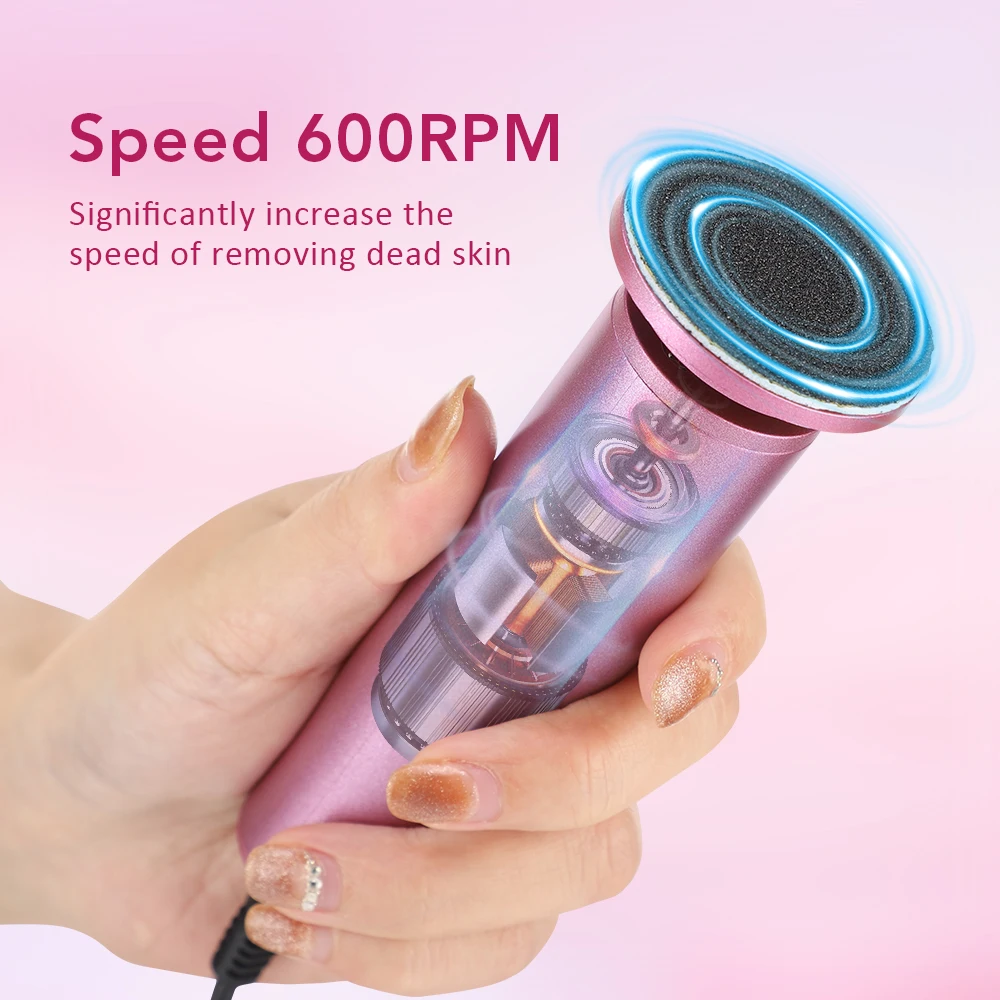 USB Electric Foot Callus Remover Foot Care Tool Leg Heels Remove Dead Skin Pedicure Tool Set With Replacement Sandpaper thumbnail 2