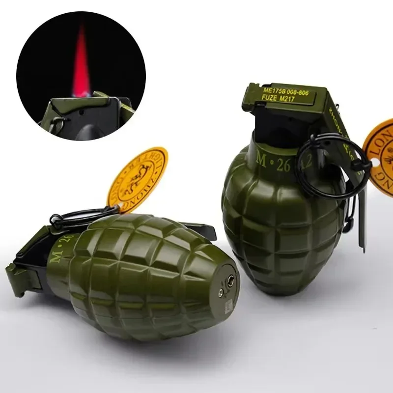 New Cigar Igniter Grenade Metal Windproof Grinding Wheel Open Flame Lighter for Smokes Cigarettes Lighters & Smoking Accessories thumbnail 3