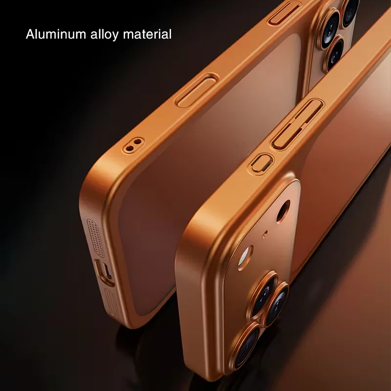 Luxury Matte Hard PC Ultra Slim Case for iPhone 17 Pro Max 16 15 14 13 Plating Camera Film Protector Customized couple photos thumbnail 5