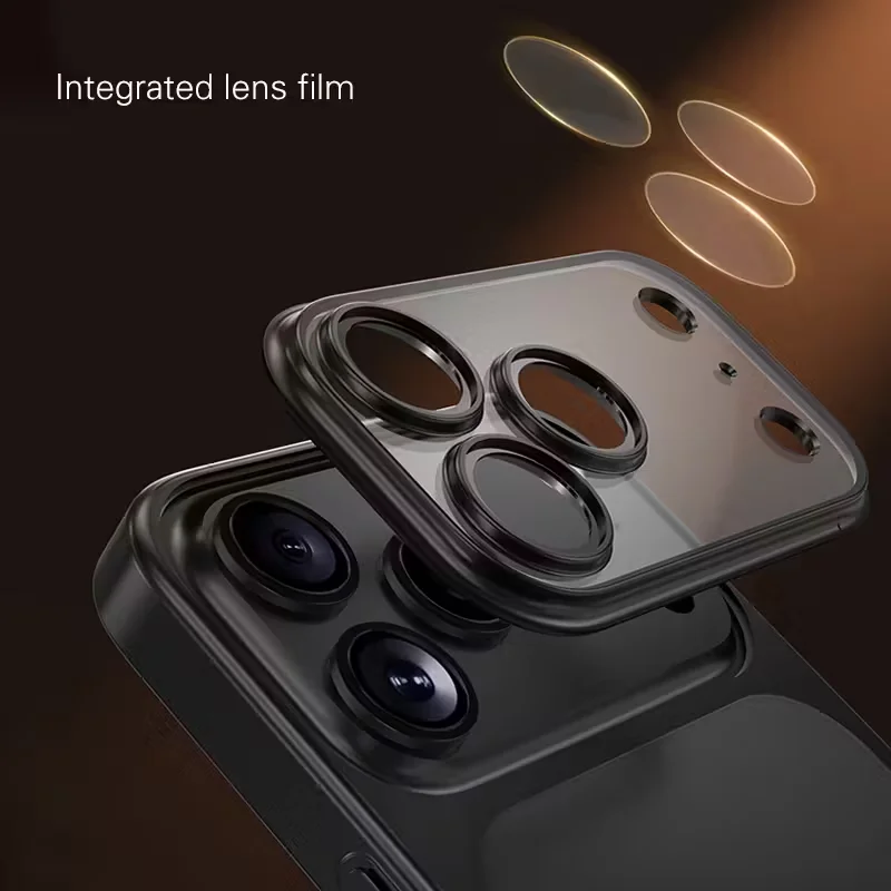 Luxury Matte Hard PC Ultra Slim Case for iPhone 17 Pro Max 16 15 14 13 Plating Camera Film Protector Customized couple photos thumbnail 6