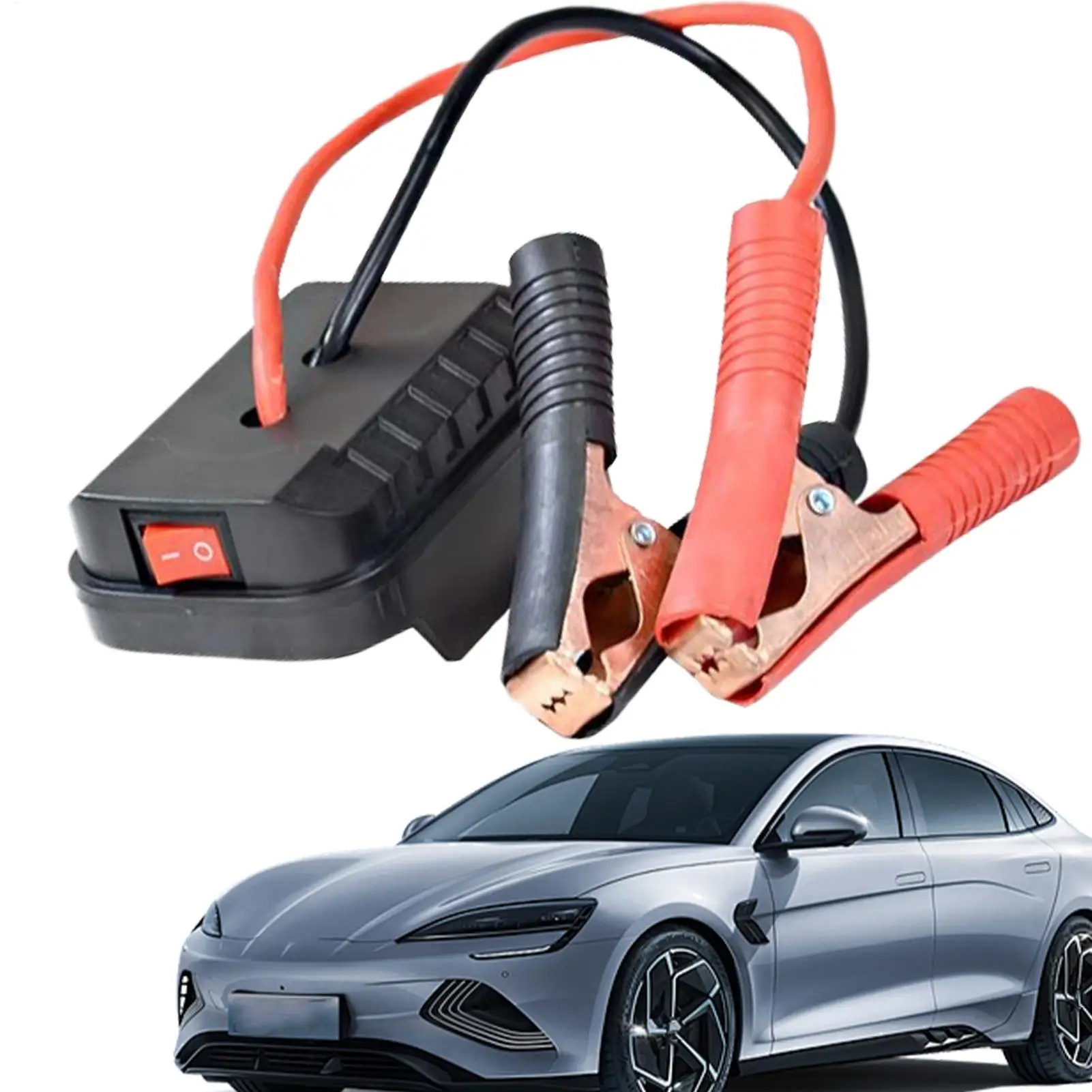 Car Battery Jump Starter Lithium Emergency Power Bank With Thickened Copper Clips With USB Charging Ports thumbnail 5