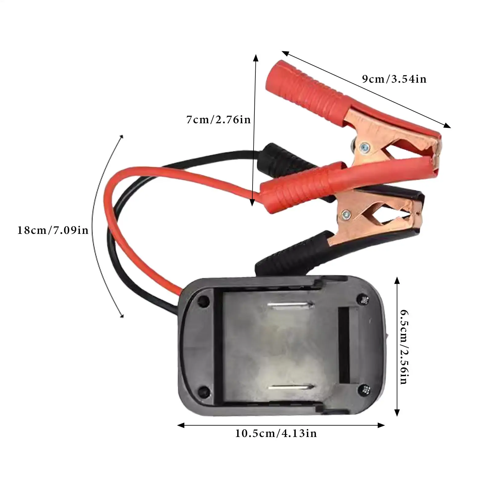 Car Battery Jump Starter Lithium Emergency Power Bank With Thickened Copper Clips With USB Charging Ports thumbnail 6
