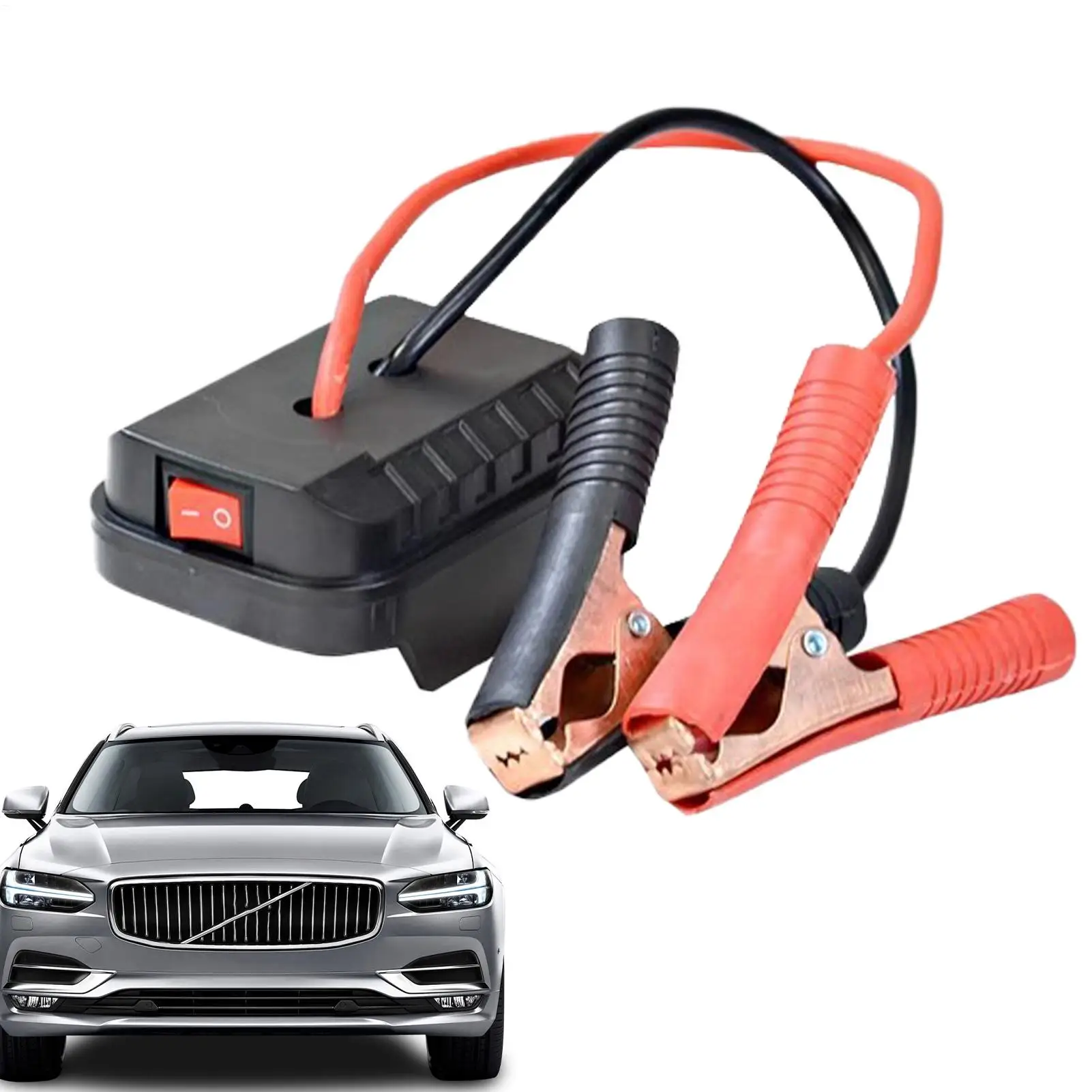 Car Battery Jump Starter Lithium Emergency Power Bank With Thickened Copper Clips With USB Charging Ports thumbnail 3