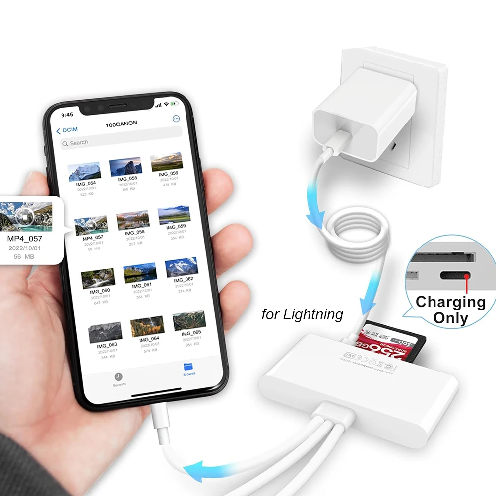 New 5-in-1 SD TF Card Reader Multi-function OTG Converter Hub Docking for iPhone12 13 14 15 16 17 iPad Android Xiaomi thumbnail 4