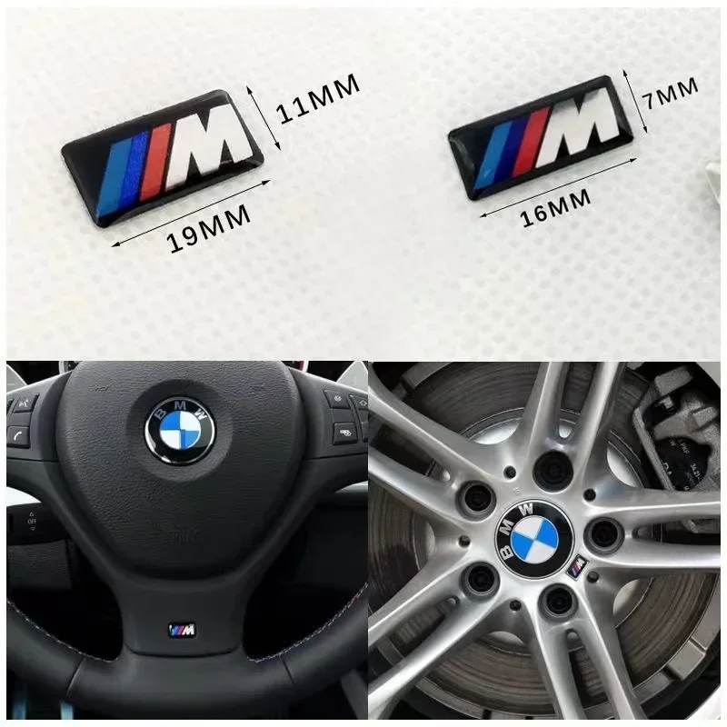 Applicable to BMW M sticker car steering wheel badge sticker badge decal decorative accessories thumbnail 3