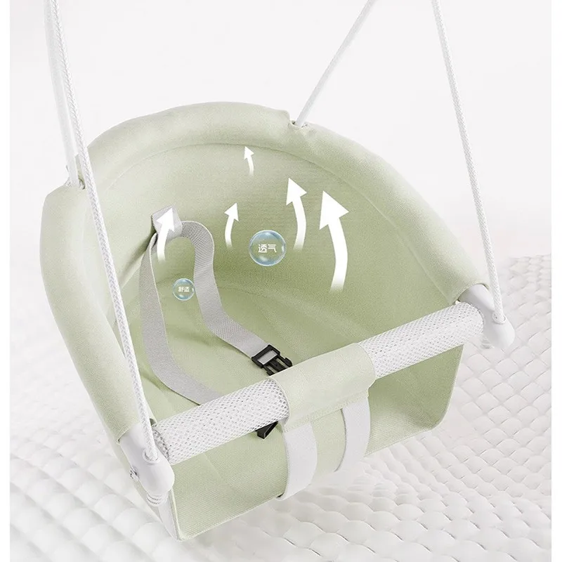 Baby Canvas Swing Chair Hanging Hammock Children Kindergarten Toy Outside Indoor Small Basket Swinging Rocking Chair Baby Toy thumbnail 2