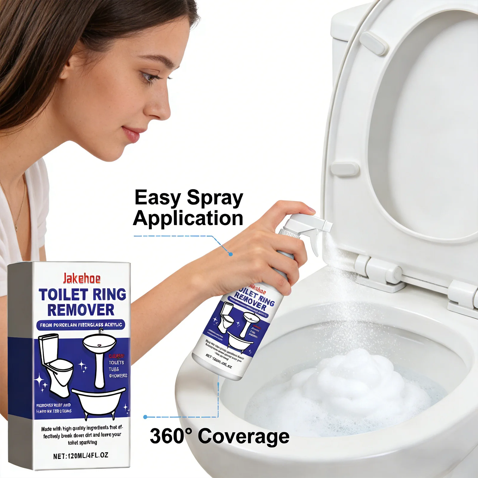 Toilet Foam Cleaner Efficient Removing Urinary Scale Eliminate Odors Restoring Toilet Shine Toilet Descaling and Cleaning Agent thumbnail 2