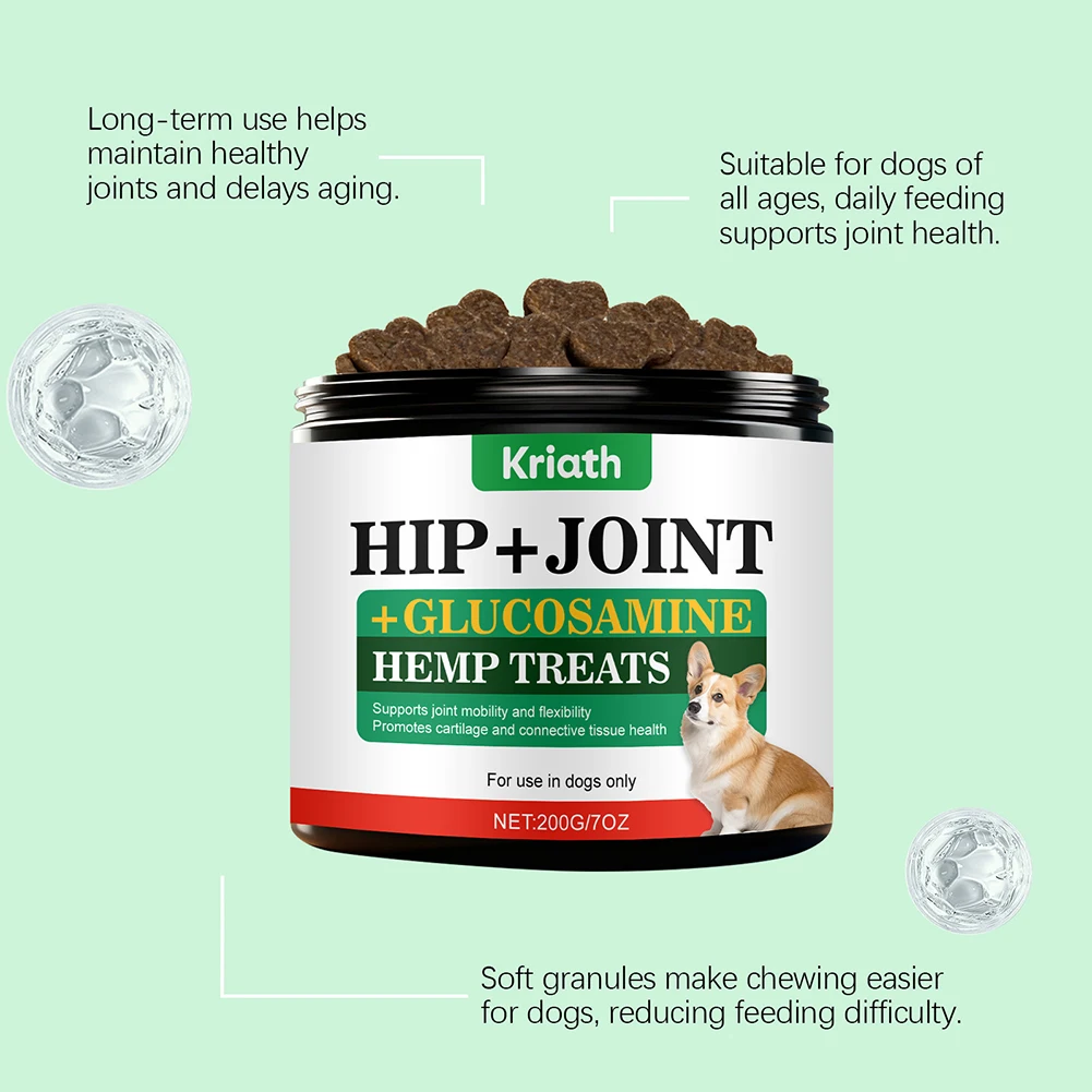 200g Dog Joint Supplement Soft Chews For Senior Dogs Natural Dog Joint Support For Improved Mobility For Senior Dogs thumbnail 6