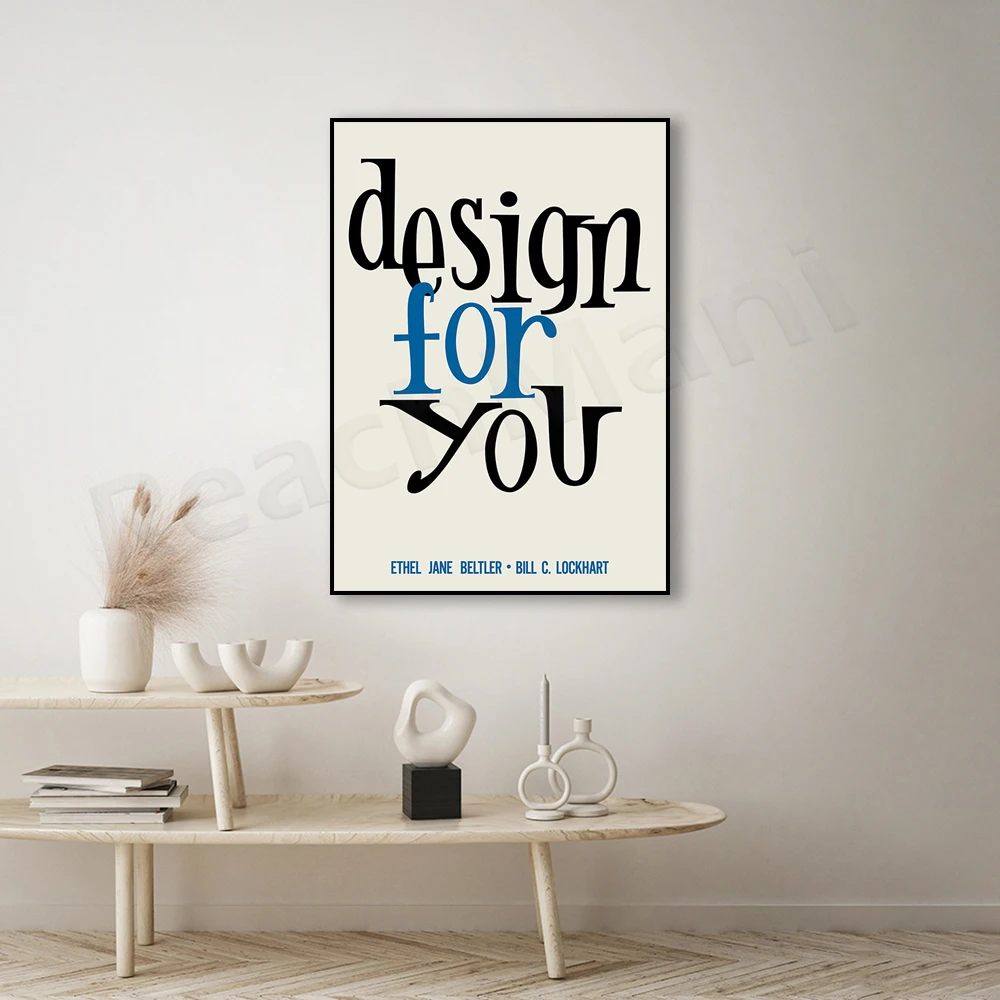 Designed for you Ethel Jane book cover 1961 print print mid century modern interior 60's art poster print gift designer thumbnail 3