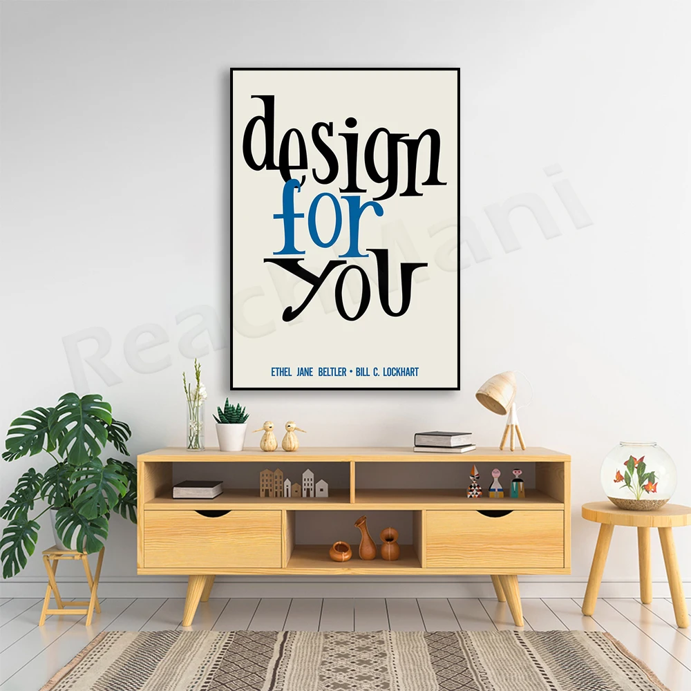 Designed for you Ethel Jane book cover 1961 print print mid century modern interior 60's art poster print gift designer thumbnail 4