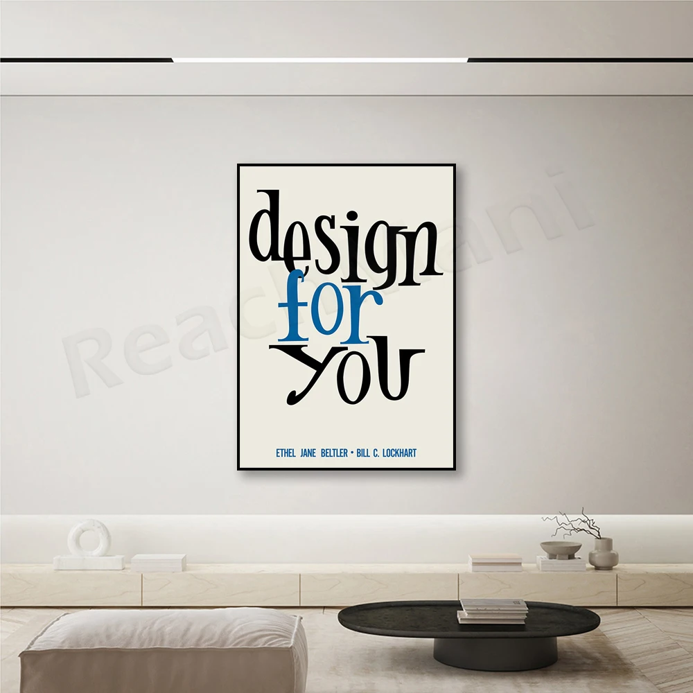 Designed for you Ethel Jane book cover 1961 print print mid century modern interior 60's art poster print gift designer thumbnail 2