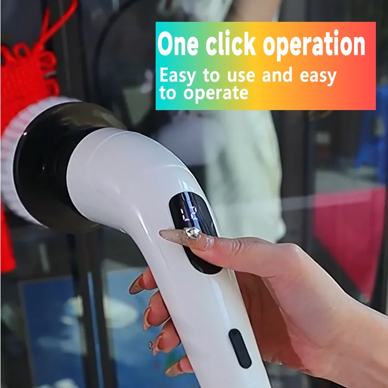 Household Cordless Spin Scrubber Multipurpose Cleaning Brush  Kitchen Gadgets Hair Brushes Bathroom Broom Toilet Electric Mops thumbnail 5