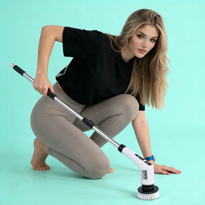 Household Cordless Spin Scrubber Multipurpose Cleaning Brush  Kitchen Gadgets Hair Brushes Bathroom Broom Toilet Electric Mops