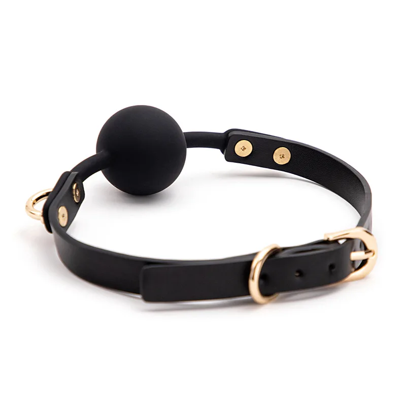 Black Silicone Mouth Gag Ball Adjustable Belt Mouth Sex Toys For Adult SM Games Sexy Shop Erotic Accessories Flirting toys ﻿ thumbnail 3