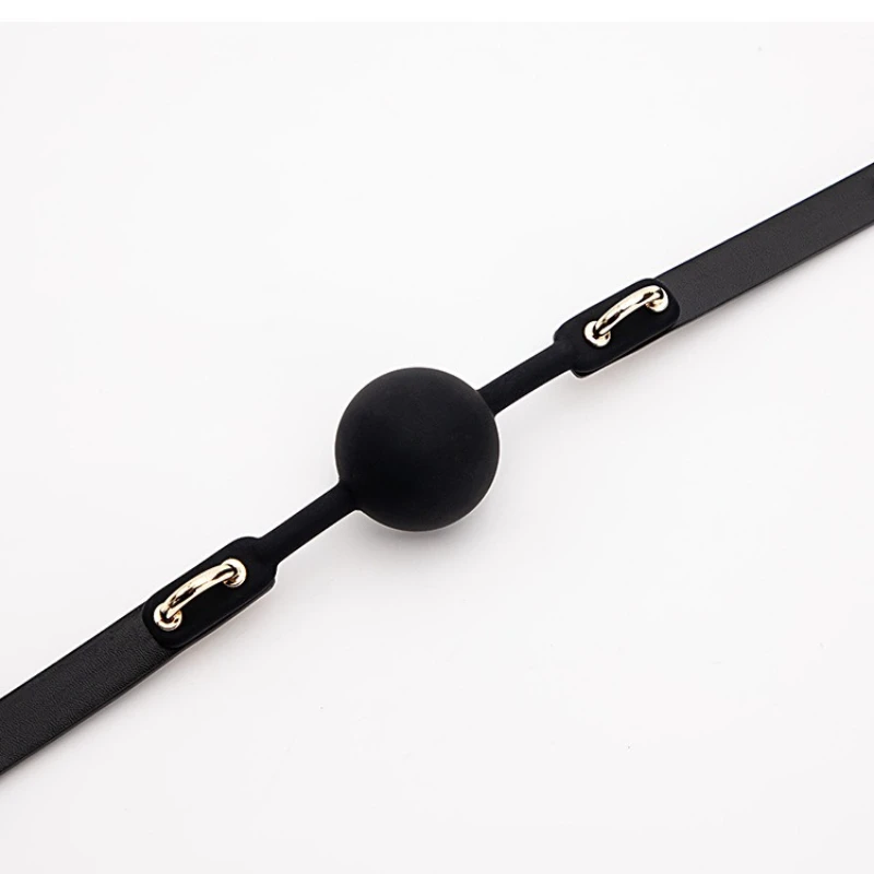 Black Silicone Mouth Gag Ball Adjustable Belt Mouth Sex Toys For Adult SM Games Sexy Shop Erotic Accessories Flirting toys ﻿ thumbnail 6