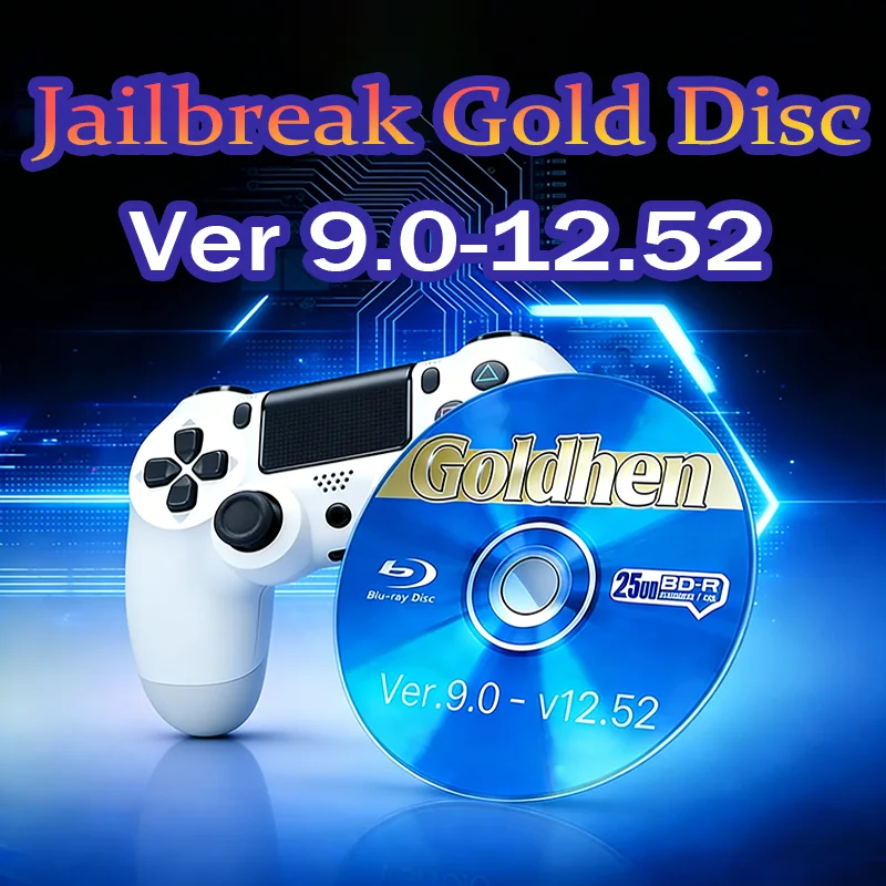 Jailbreak Gold Disc 12.52 for PS4 Latest Firmware Supported Bootable Homebrew Backup Games Give away Wireless Game Controller