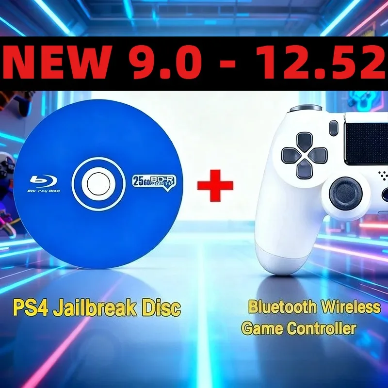 Jailbreak Gold Disc 12.52 for PS4 Latest Firmware Supported Bootable Homebrew Backup Games Give away Wireless Game Controller thumbnail 3