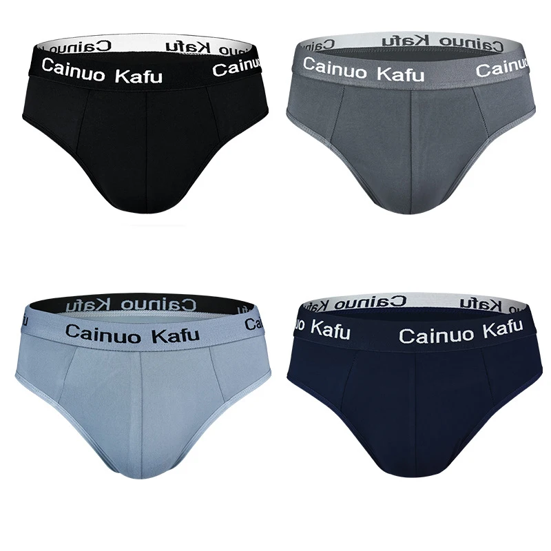 3pcs Men Brief Plus Size Men Underwear Panties Male Breathable Comfortment Panty Letter Decoration Sexy Red Underpant Size L-5XL thumbnail 2