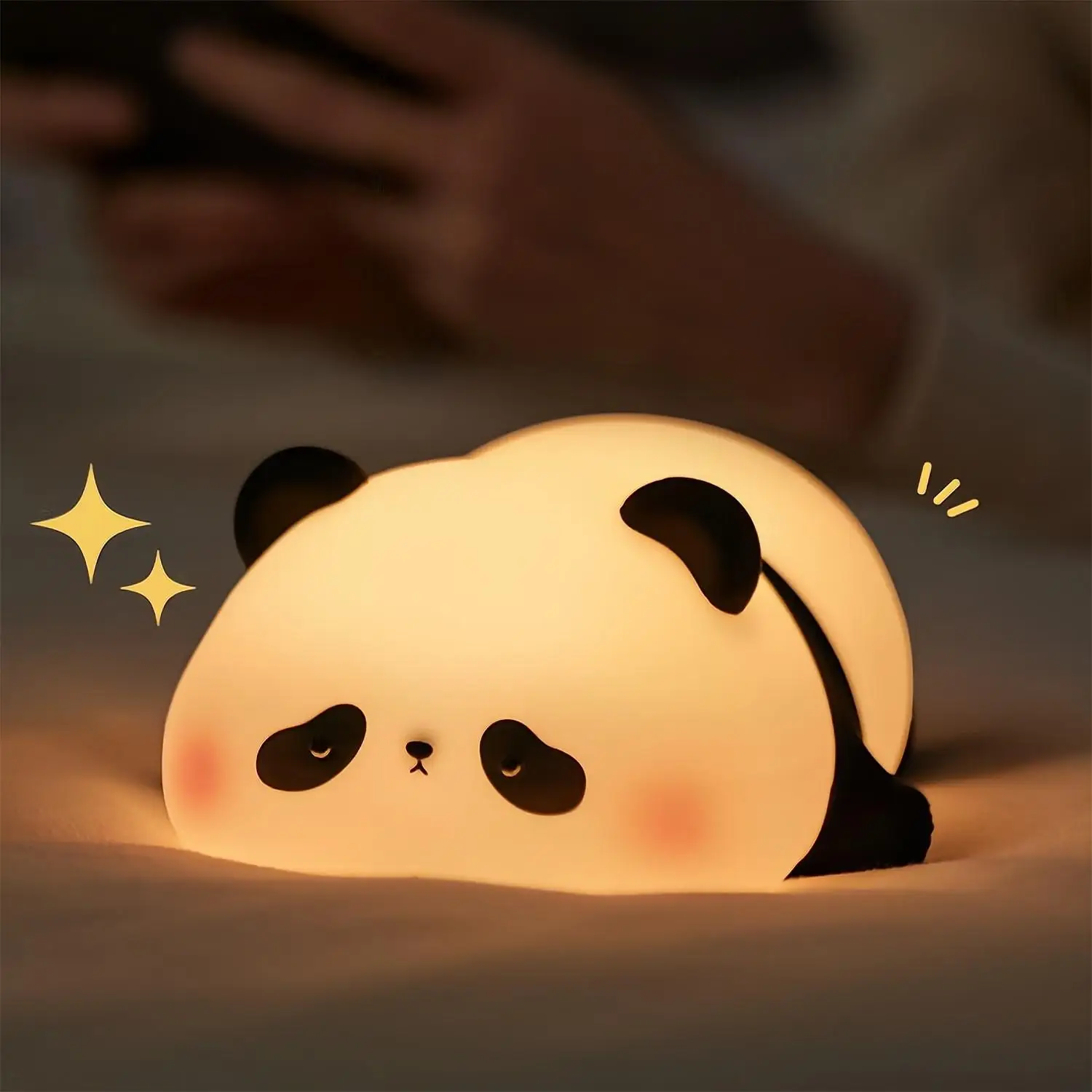 Cute LED Night Light Panda Sheep Rabbit Silicone Nightlights USB Rechargeable For Bedroom Decoration Kids Birthday Gift thumbnail 4