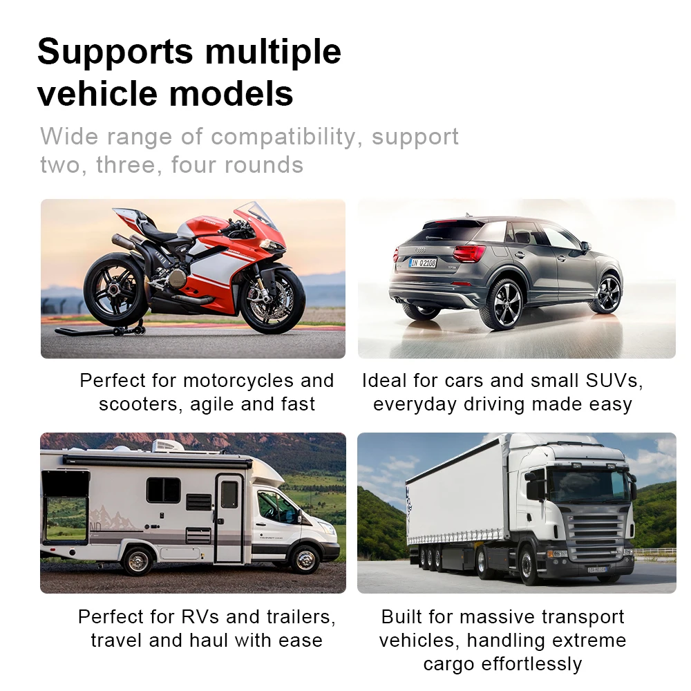2026 Bluetooth External Tire Pressure Monitor BT TPMS Sensor For Motorcycle Car Van RV and Truck APP View 6 Major Abnormal Alarm thumbnail 2
