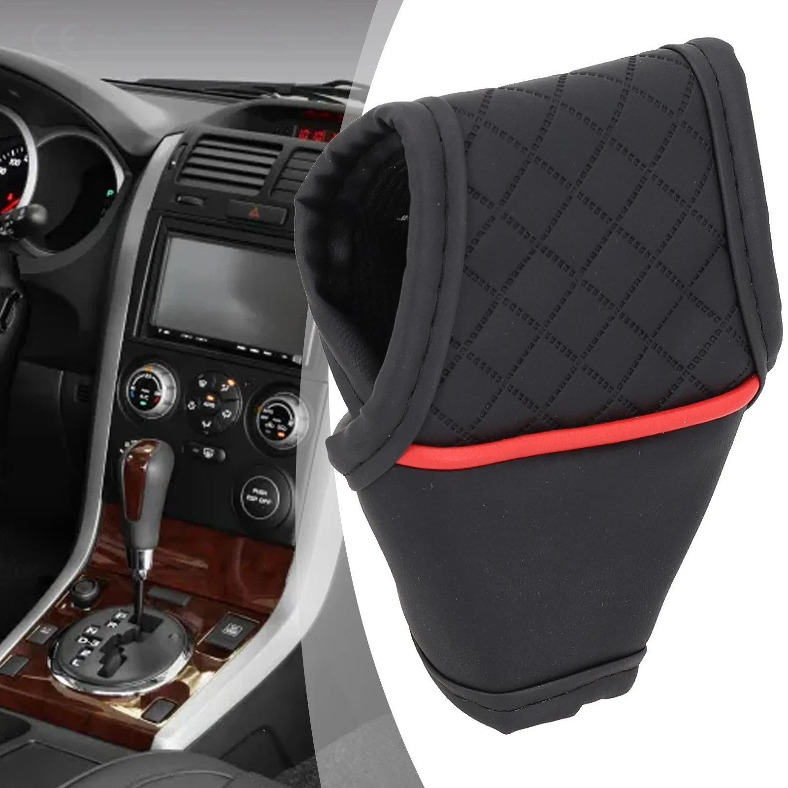 Universal Car Gear Shift Cover PU Leather NonSlip Dustproof Shifter Knob Protector Gear Lever Interior Accessories Boot thumbnail 6