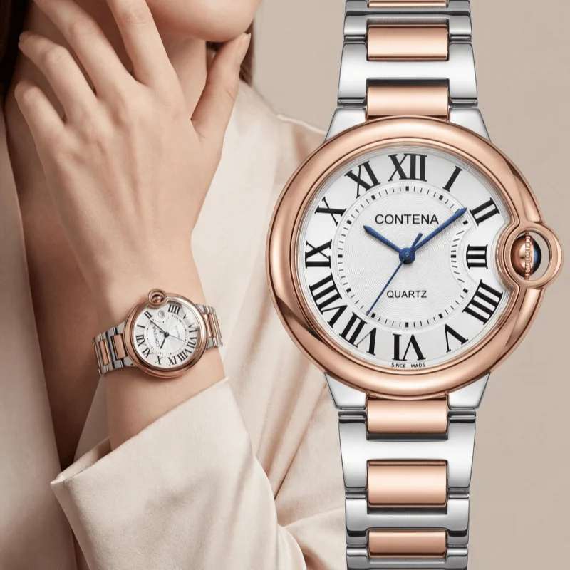 Luxury Women Quartz Watch Elegant Calendar Display Ladies Watches Top Brand Fashion Stainless Steel Wristwatches Clock Gift