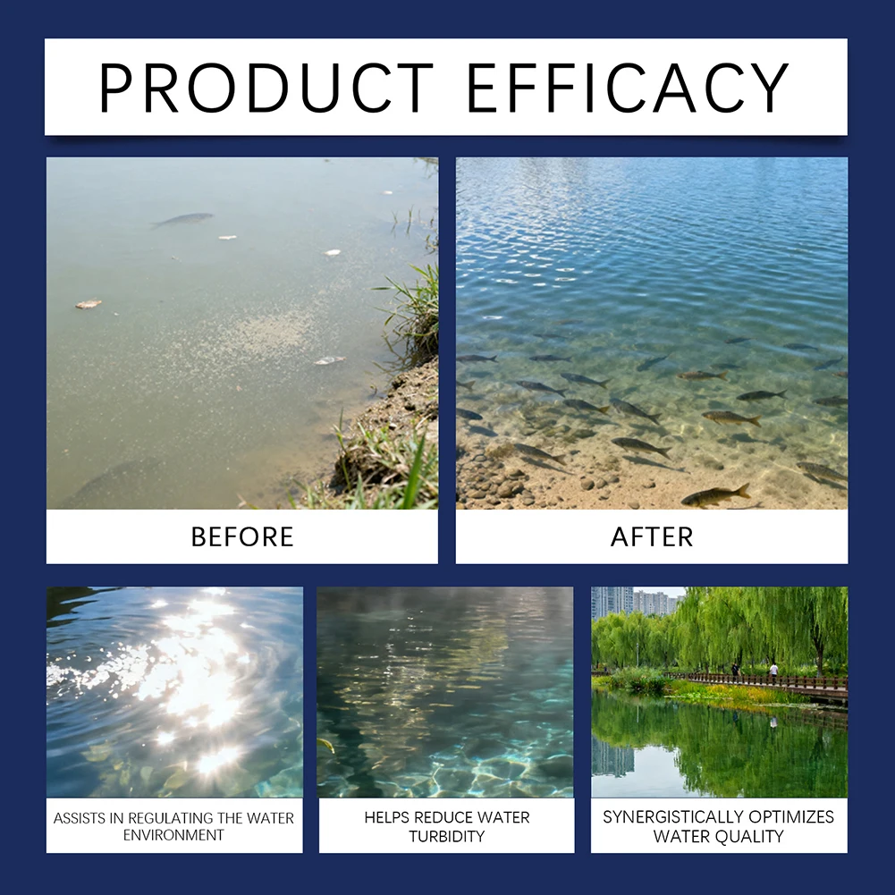 Fish Tank Cleaner Water Clarifying Powder For Cloudy Water Long Lasting Clear Odor Elimination Water Clarifying Powder Aquarium thumbnail 4