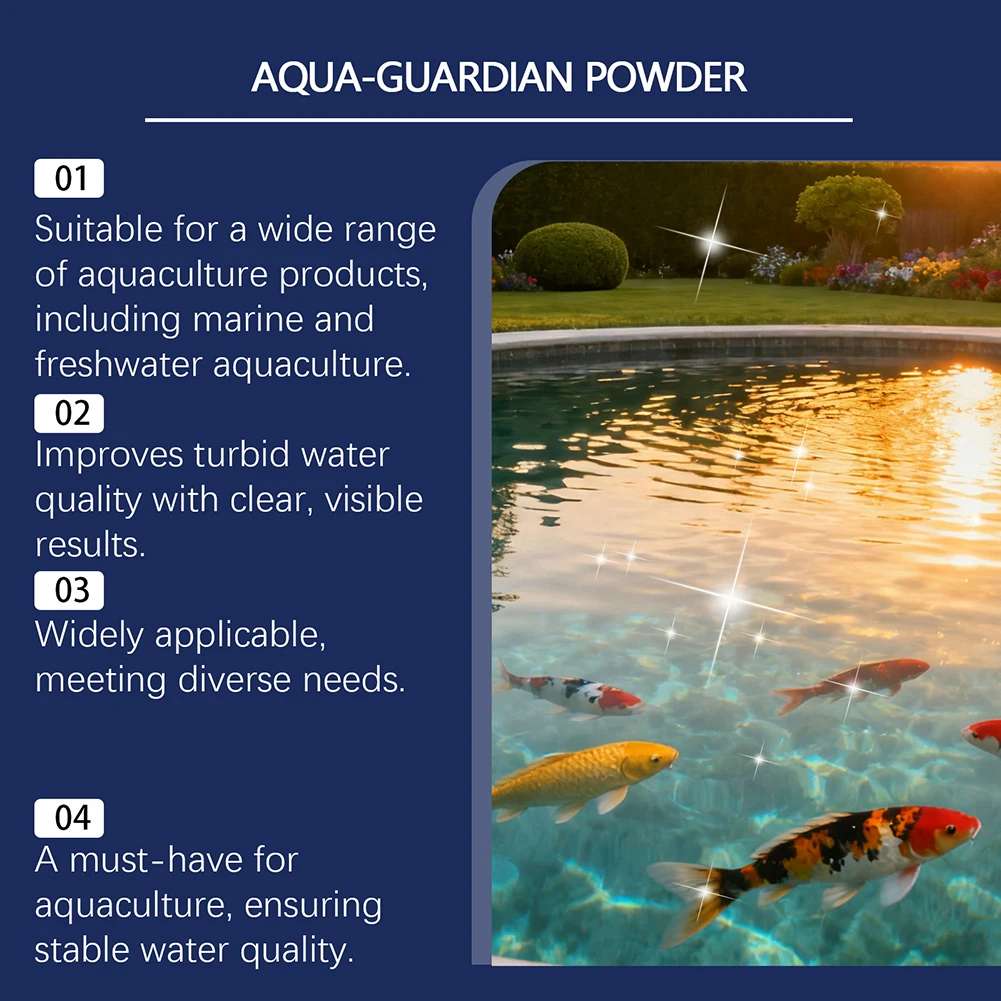Fish Tank Cleaner Water Clarifying Powder For Cloudy Water Long Lasting Clear Odor Elimination Water Clarifying Powder Aquarium thumbnail 3
