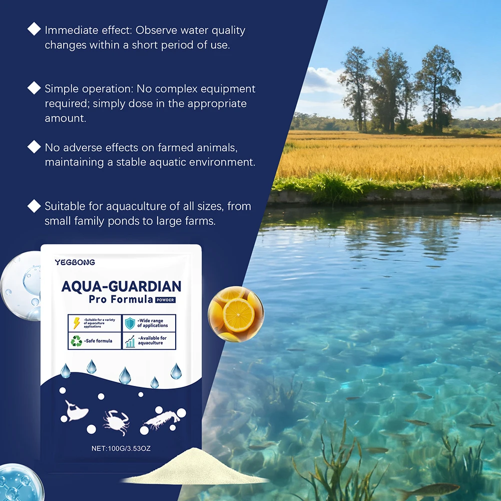 Fish Tank Cleaner Water Clarifying Powder For Cloudy Water Long Lasting Clear Odor Elimination Water Clarifying Powder Aquarium thumbnail 2