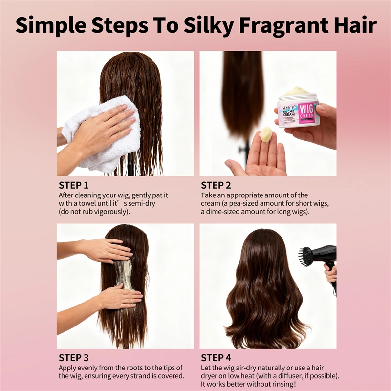 Keratin Wig Shiny Smoothing Hair Mask Oil Control Deep Cleansing Wig Shampoo Repair Frizz Damaged Wig Leave-In Conditioner Spray thumbnail 4
