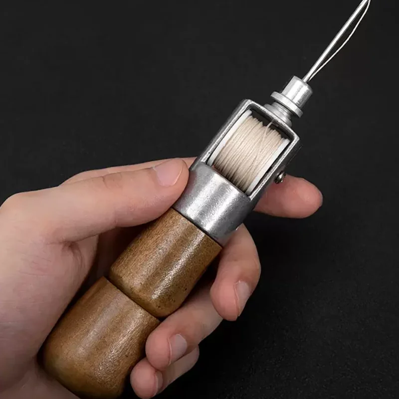 Professional Leather Sewing Awl Set, Quick Sewing Machine Sewing Tool, Suitable for DIY Handmade Repair, with 1 Set of Needles thumbnail 6