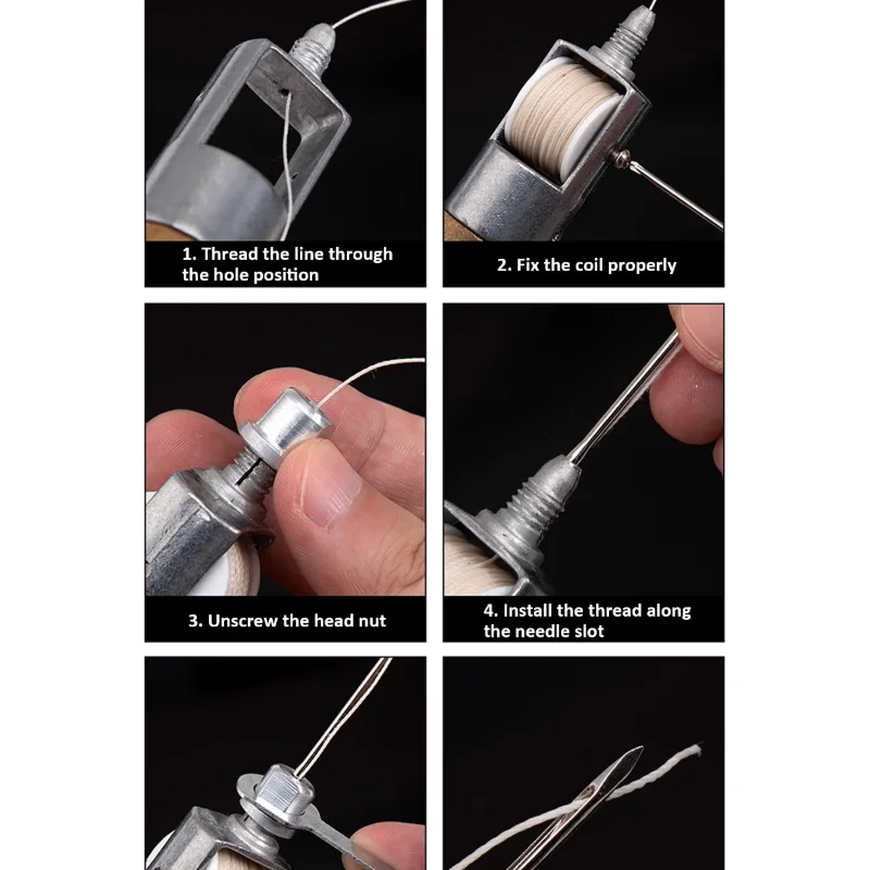 Professional Leather Sewing Awl Set, Quick Sewing Machine Sewing Tool, Suitable for DIY Handmade Repair, with 1 Set of Needles thumbnail 5