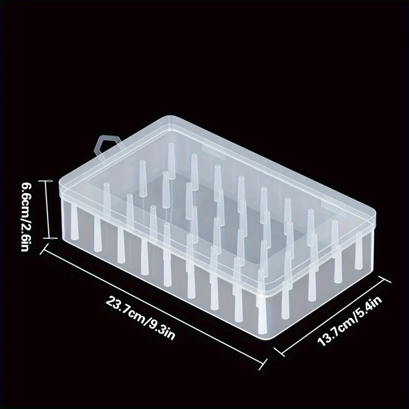 42 roll sewing thread storage box, transparent PP plastic embroidery sewing set storage box, portable large capacity thumbnail 6
