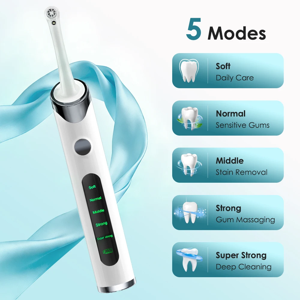 Electric Tooth Polisher Dental Scaler Rechargeable Rotating Toothbrush Tartar Plaque Remover Teeth Whitening Cleaning Tools thumbnail 2