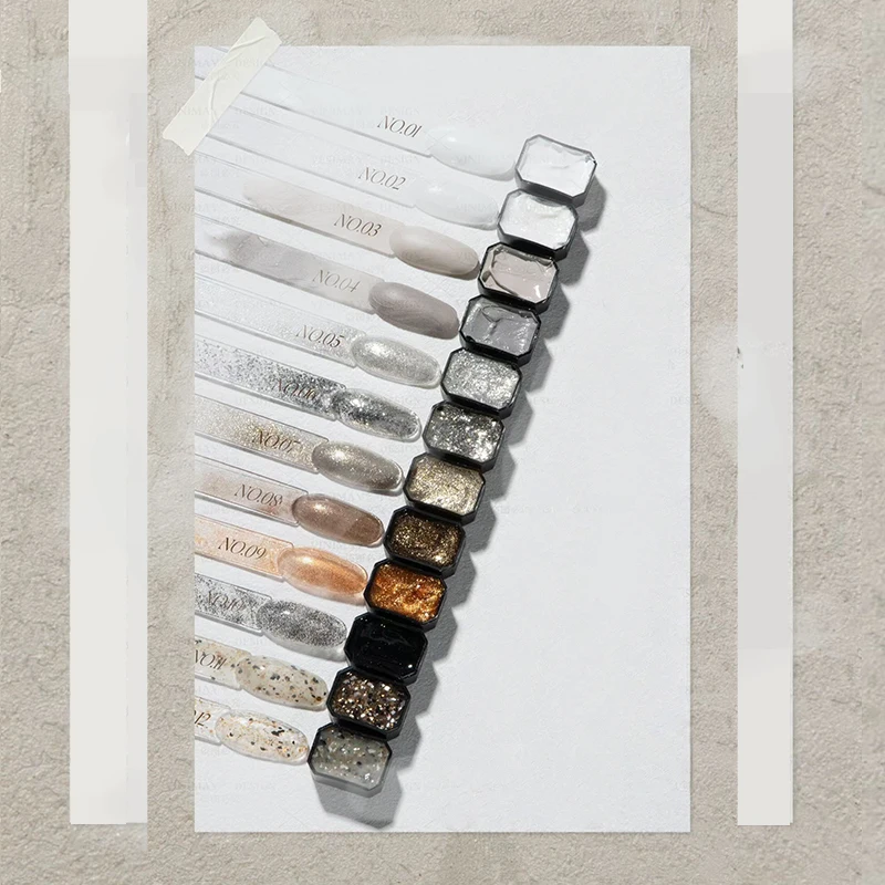 12-grid multi-functional Maillard pat-on gel nail polish, blush gradient gel nail polish, UV gel, rock gel, plaster gel, embosse thumbnail 5