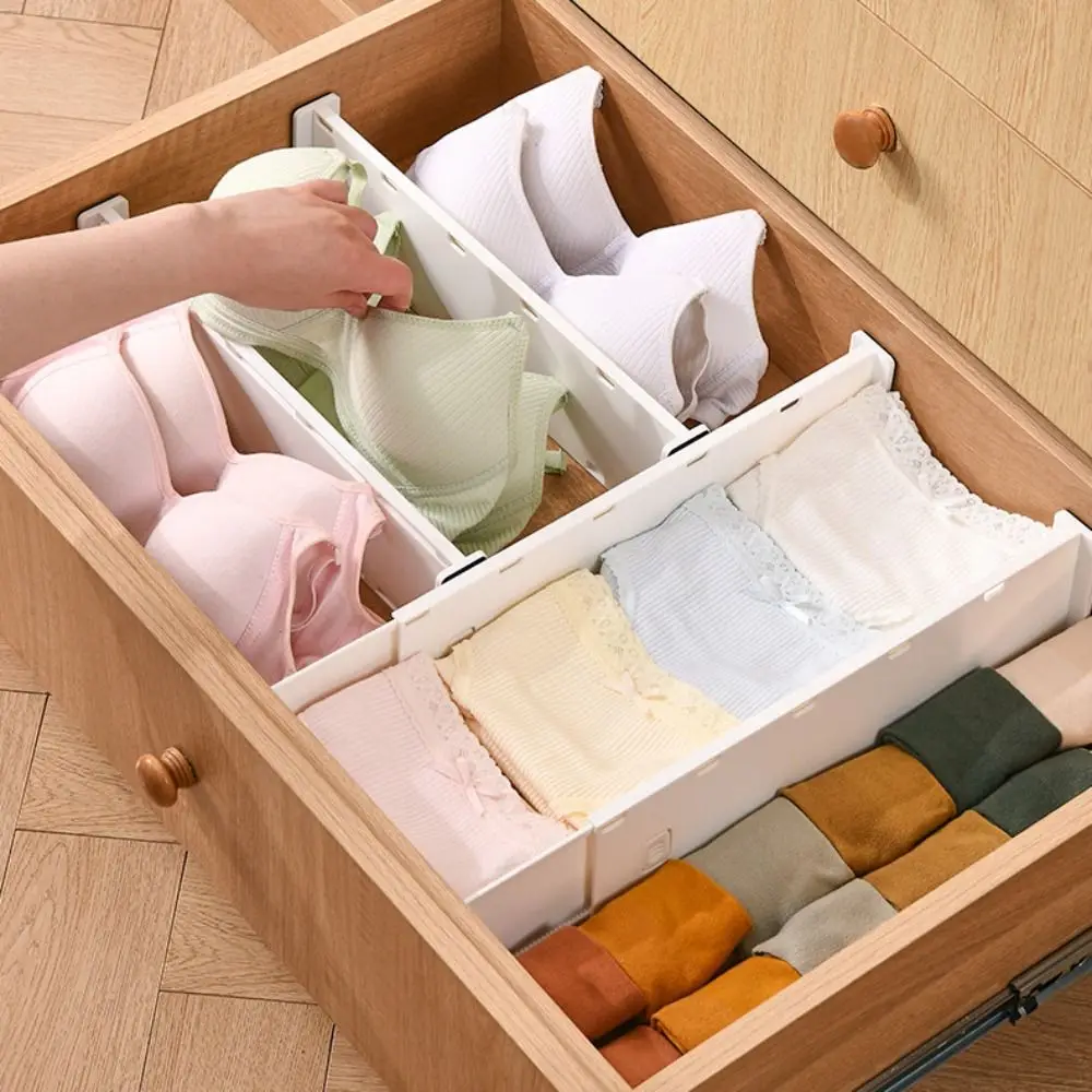 New Telescoping Drawer Divider Adjustable Multifunctional Cabinet Clapboard DIY Drawer Separator Cabinet Drawer Organization thumbnail 2
