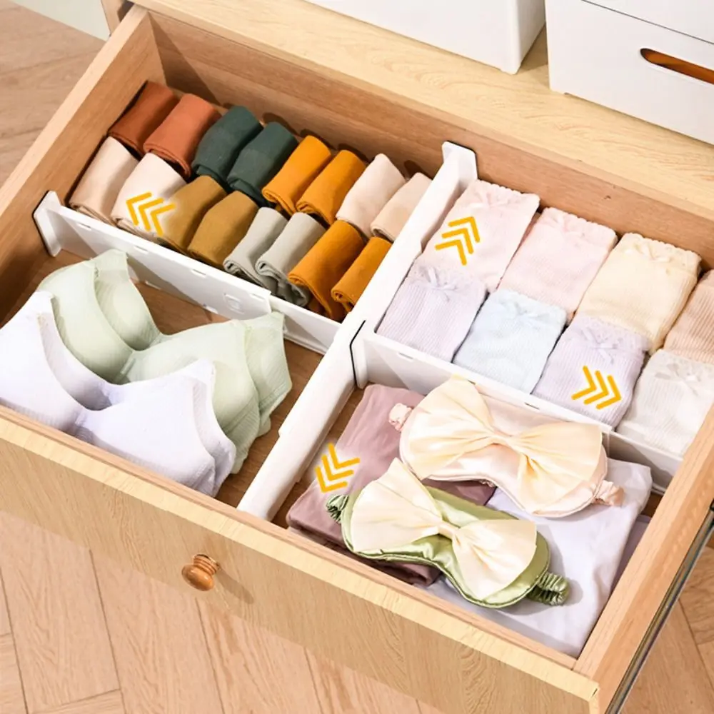 New Telescoping Drawer Divider Adjustable Multifunctional Cabinet Clapboard DIY Drawer Separator Cabinet Drawer Organization thumbnail 5