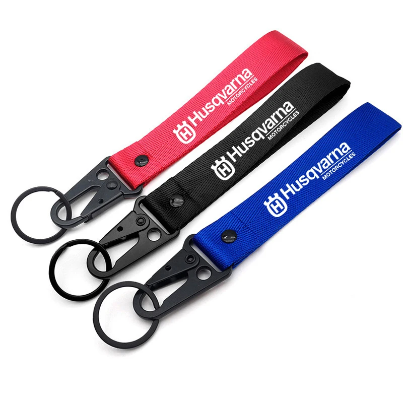 Motorcycle Keyring Ribbon Lanyard Keychain Holder Accessory For Husqvarna 701 SUPERMOTO & ENDURO Norden 901 Svartpilen 401