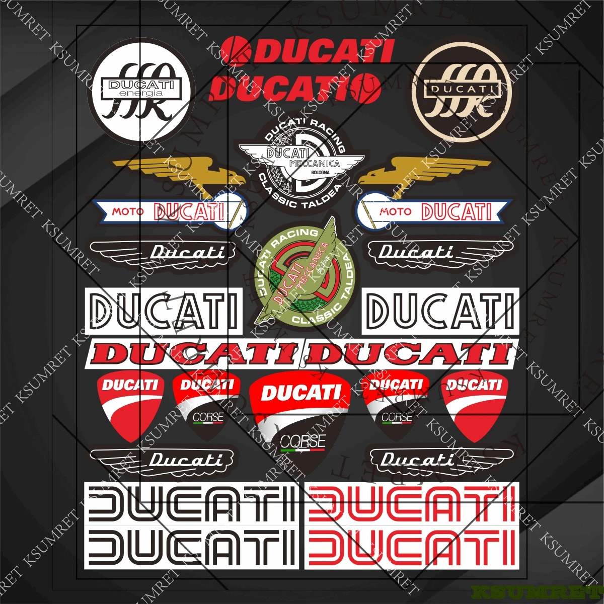 Vinyl For Ducati Sticker Decals Motorcycle Stickers thumbnail 4