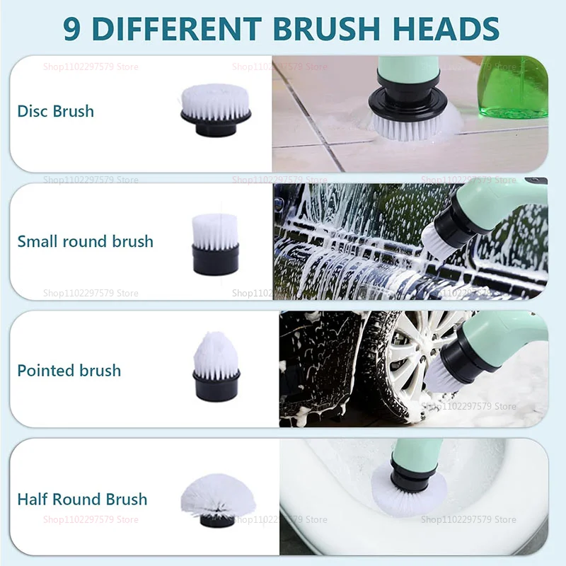 2026 new Wireless Electric Cleaning Brush Bathroom Window Kitchen Automotive Multifunctional Household Rotating Cleaning Machine thumbnail 3